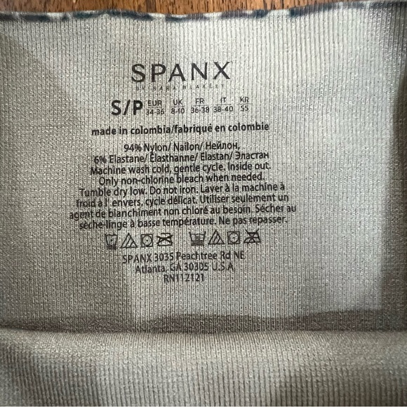 Spanx Look At Me Now Leopard Print Seamless Knit Leggings Size Small - Picture 4 of 8